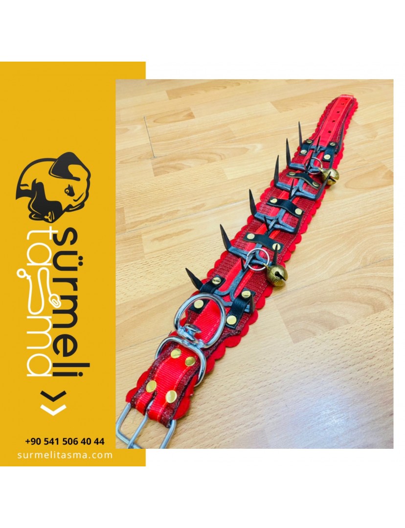 Kangal Çoban Köpek Tasması 2 Zilli El Dövmesi Çelik 1. Sınıf