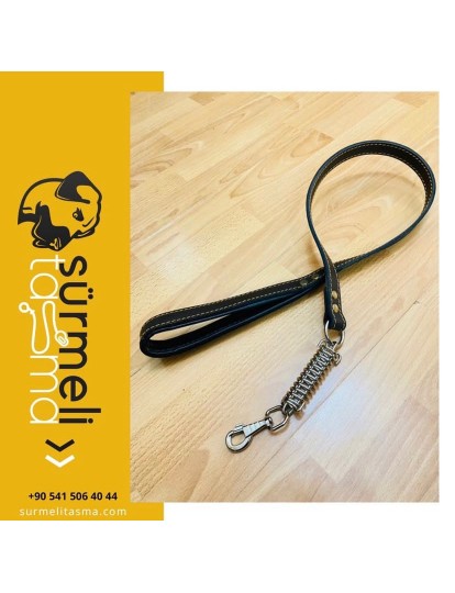 Hakiki Manda Derisi Köpek Gezdirme Kayışı Yaylı 120 Cm 1.Sınıf