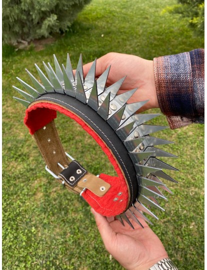 Kangal Çoban Köpek Tasması Hakiki Deri Gladyatör Serisi Eğilmez Bükülmez