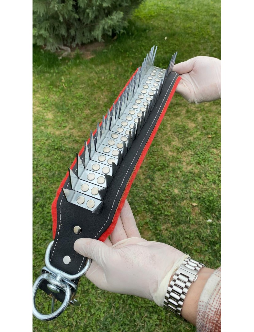 Kangal Çoban Köpek Tasması Hakiki Deri Gladyatör Serisi Eğilmez Bükülmez