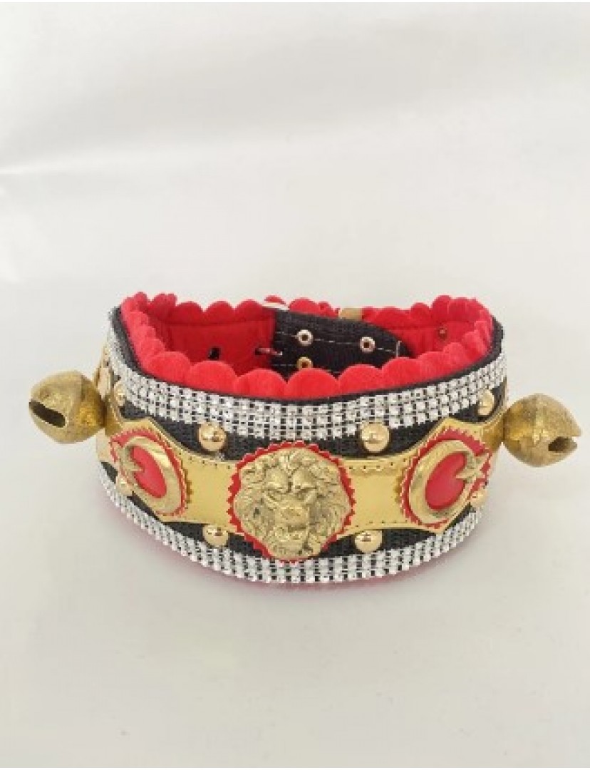 Kangal Köpek Tasması 2 Zilli Aslan Başlı Ay Yıldızlı 1. Sınıf Dayanıklı