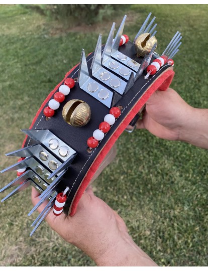 Kangal Çoban Köpek Tasması 2 Zilli Hakiki Manda Derisi Eğilmez Bükülmez Çoban Serisi