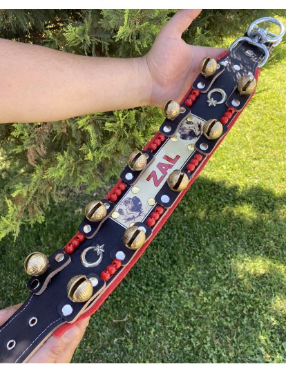 İsteğinize Özel İsimli 10 Zilli Hakiki Deri Kangal Köpek Tasması