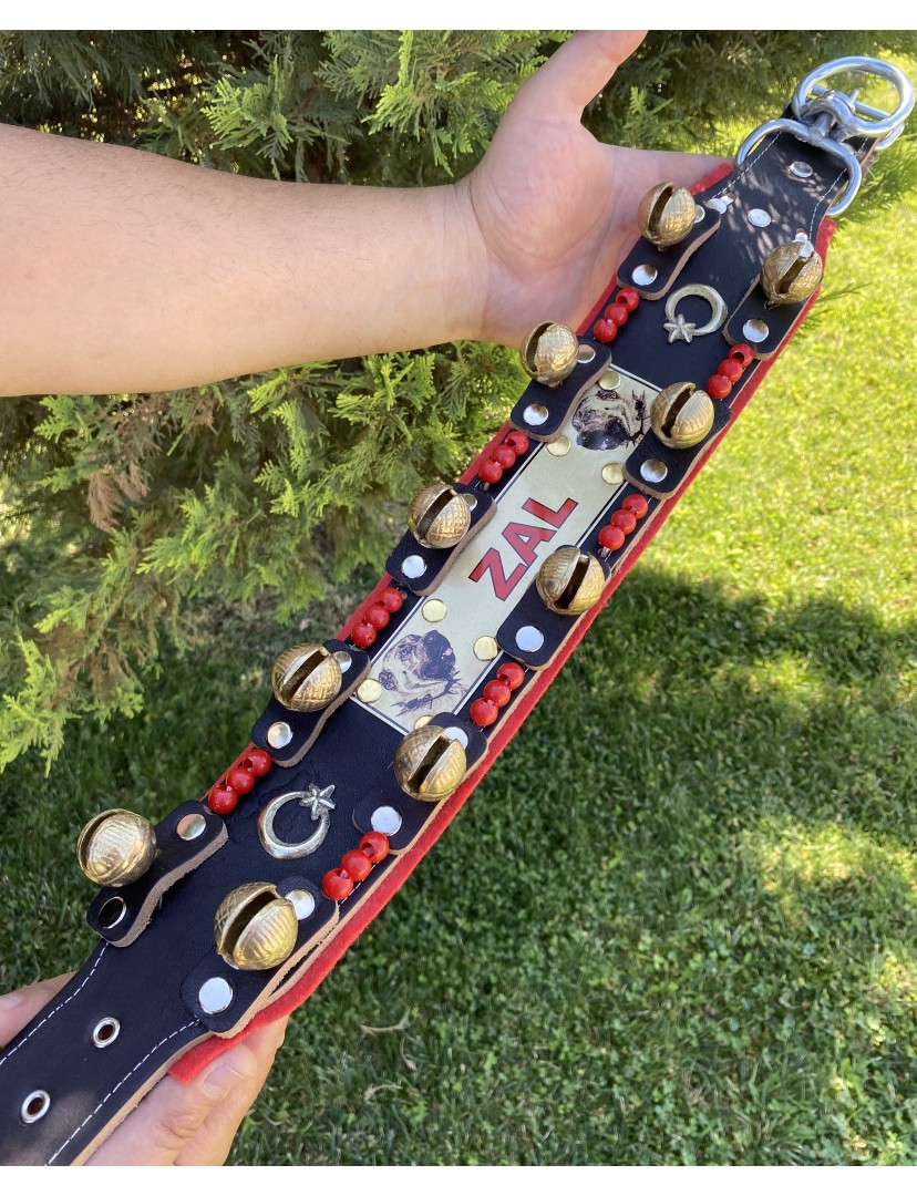 İsteğinize Özel İsimli 10 Zilli Hakiki Deri Kangal Köpek Tasması