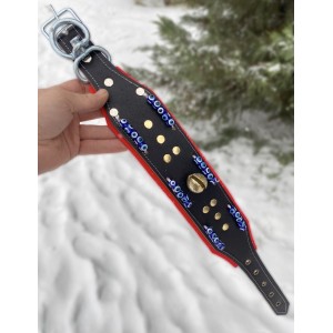 Yavru Kangal Köpek Tasması Zilli Hakiki Manda Derisi Nazar Boncuklu Seri 