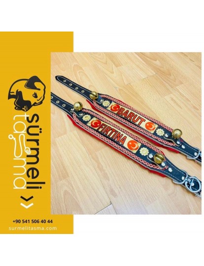 İsteğinize Özel İsimli Hakiki Deri Yavru Kangal Köpek Tasması Zilli Boyunluk 1. Sınıf