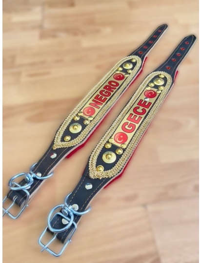 İsteğinize Özel İsimli Yavru Kangal Köpek Tasması Hakiki Manda Derisi