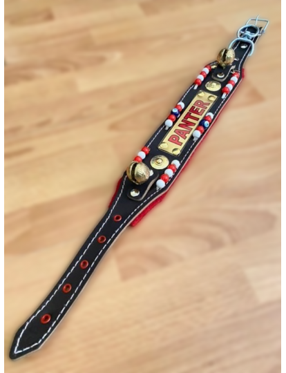 İsteğinize Özel İsimli Yavru Kangal Köpek Tasması Hakiki Manda Derisi Zilli