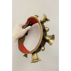 Kangal Köpek Tasması 7 Sıra Zilli Hakiki Manda Derisi 1. Sınıf