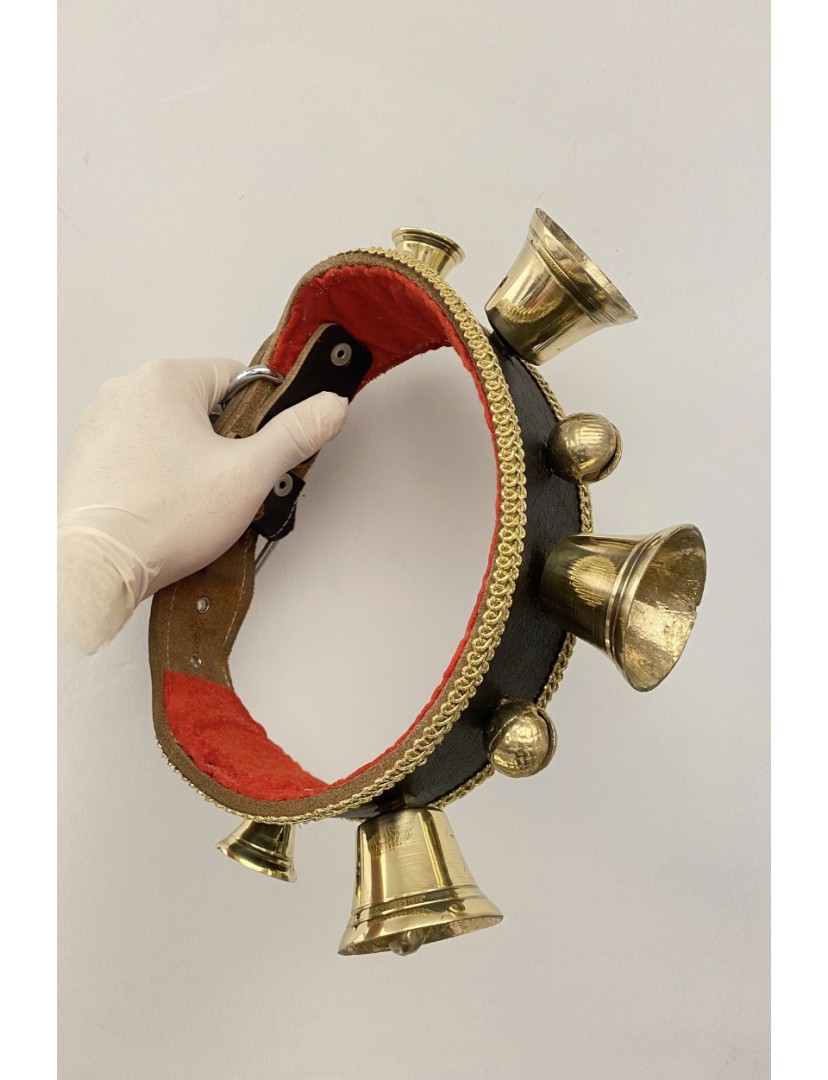 Kangal Köpek Tasması 7 Sıra Zilli Hakiki Manda Derisi 1. Sınıf