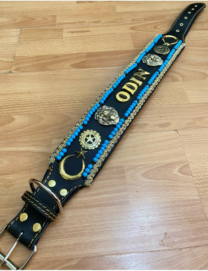 İsteğinize Özel İsimli Hakiki Manda Derisi Kangal Köpek Tasması 3 Boyut Harfler 1. Sınıf