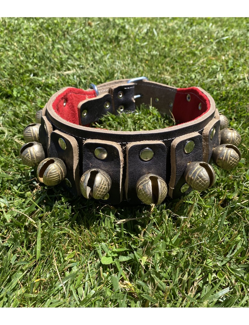 Kangal Köpek Tasması 11 Zilli Hakiki Deri 