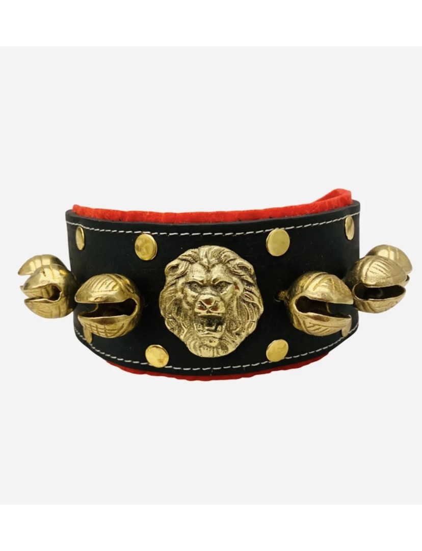 Yavru Kangal Köpek Tasması Hakiki Deri 6 Zilli