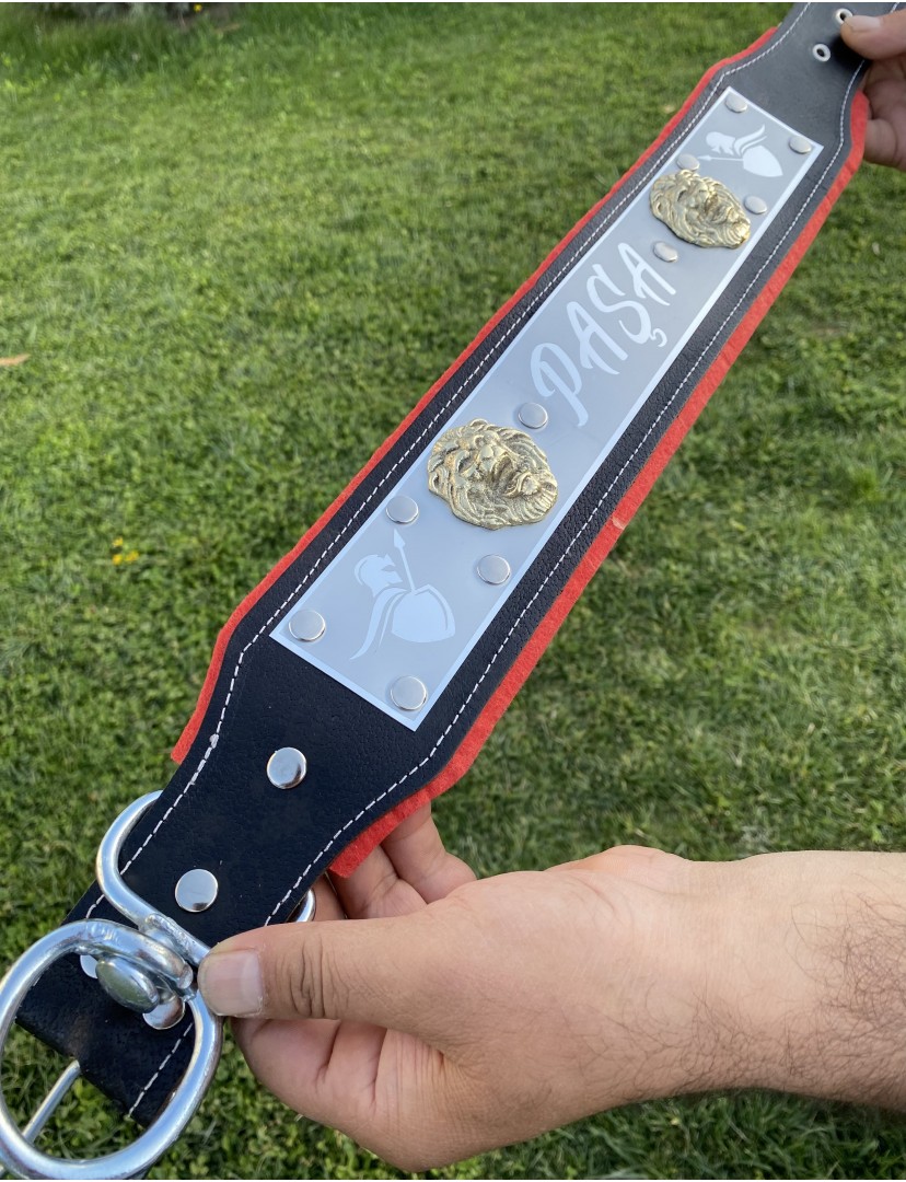 Kangal Köpek Tasması Geniş İsteğinize Özel İsimli Hakiki Deri