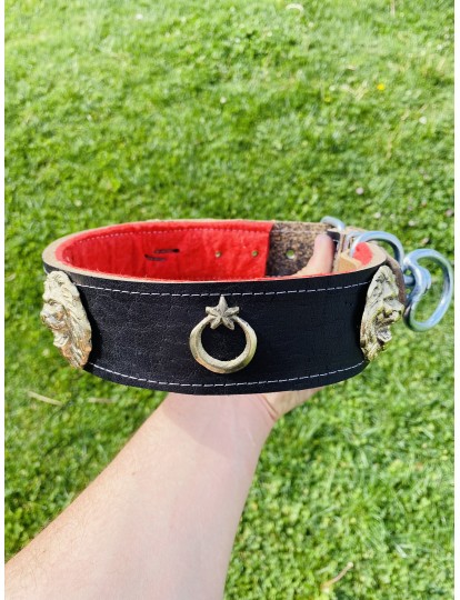 Kangal Köpek Tasması Hakiki 1. Sınıf Manda Derisi 5 Cm Genişlik