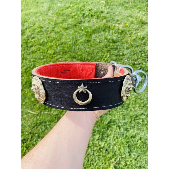 Kangal Köpek Tasması Hakiki 1. Sınıf Manda Derisi 5 Cm Genişlik