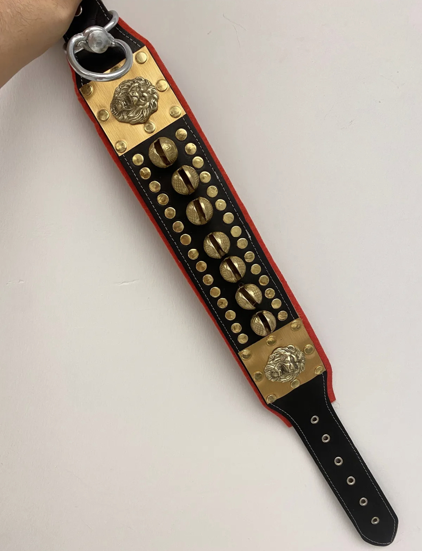 Kangal Köpek Tasması Hakiki Deri 7 Zilli Ultra Sağlam 1. Sınıf