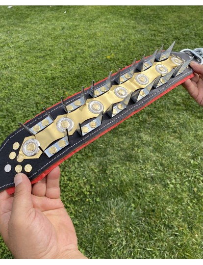 Geniş Kangal Çoban Köpek Tasması Hakiki Manda Derisi 1. Sınıf Çoban Serisi