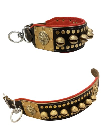 Kangal Köpek Tasması Hakiki Deri 7 Zilli Ultra Sağlam 1. Sınıf