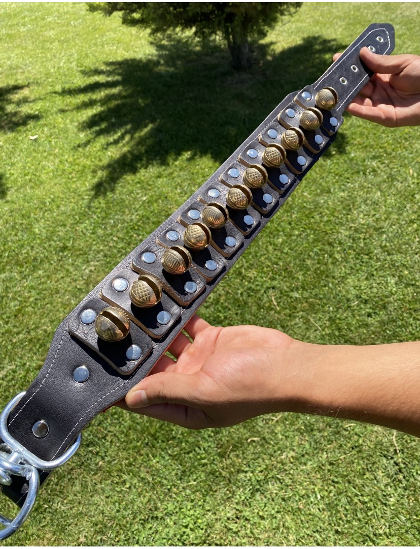 Kangal Köpek Tasması 11 Zilli Hakiki Deri 