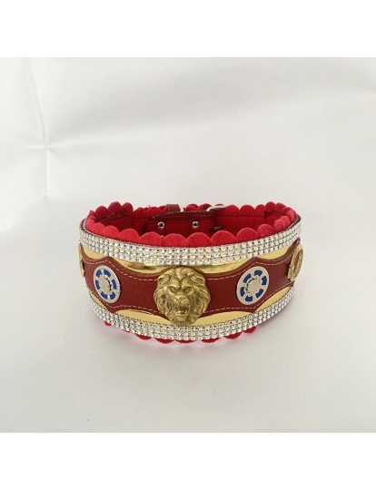 Zilsiz Aslan Başlı Kangal Köpek Tasması 1. Sınıf Dayanıklı