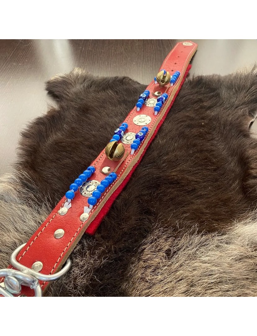 Kangal Köpek Tasması Hakiki Manda Derisi 2 Zilli 1. Sınıf