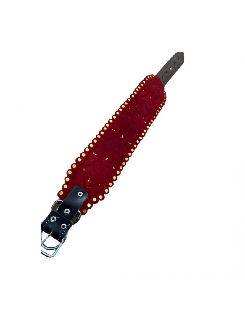 Geniş Kangal Köpek Tasması 4 Zilli Hakiki Manda Derisi