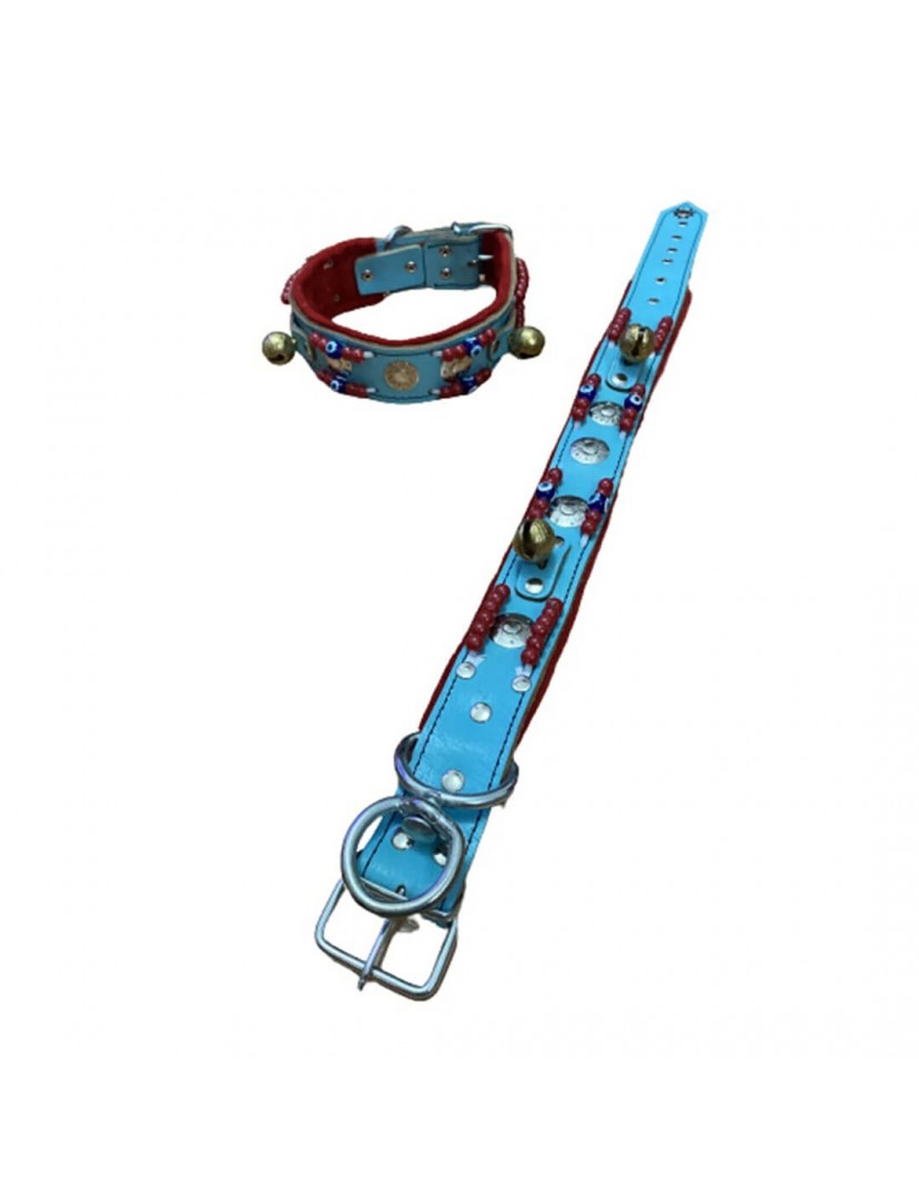 Deri Kangal Köpek Tasması 74 cm