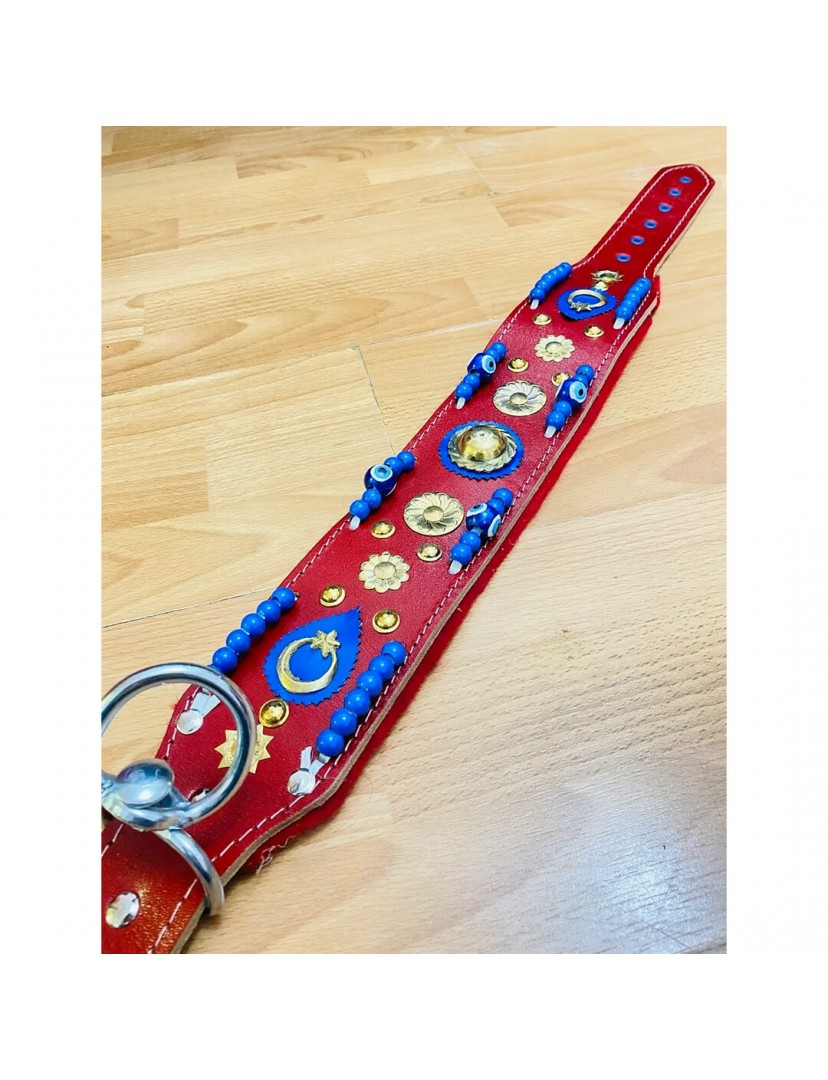 Geniş Deri Kangal Köpek Tasması Zilsiz Model