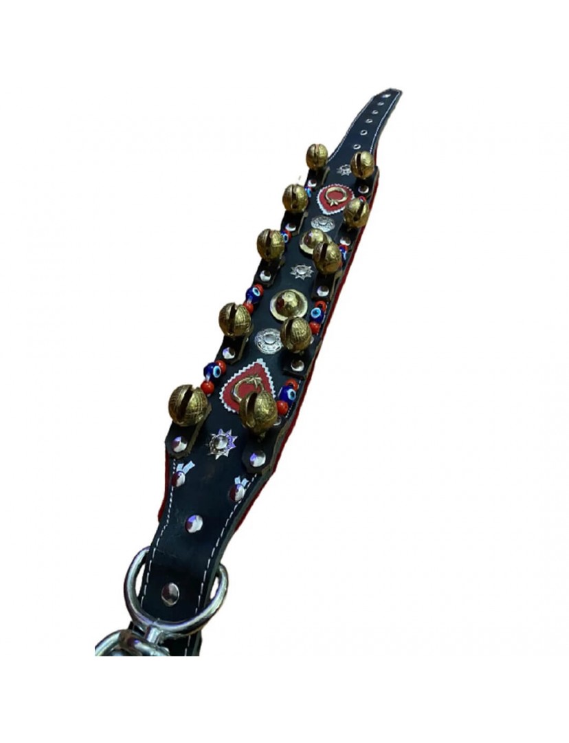 Kangal Köpek Tasması 10 Zilli Deri