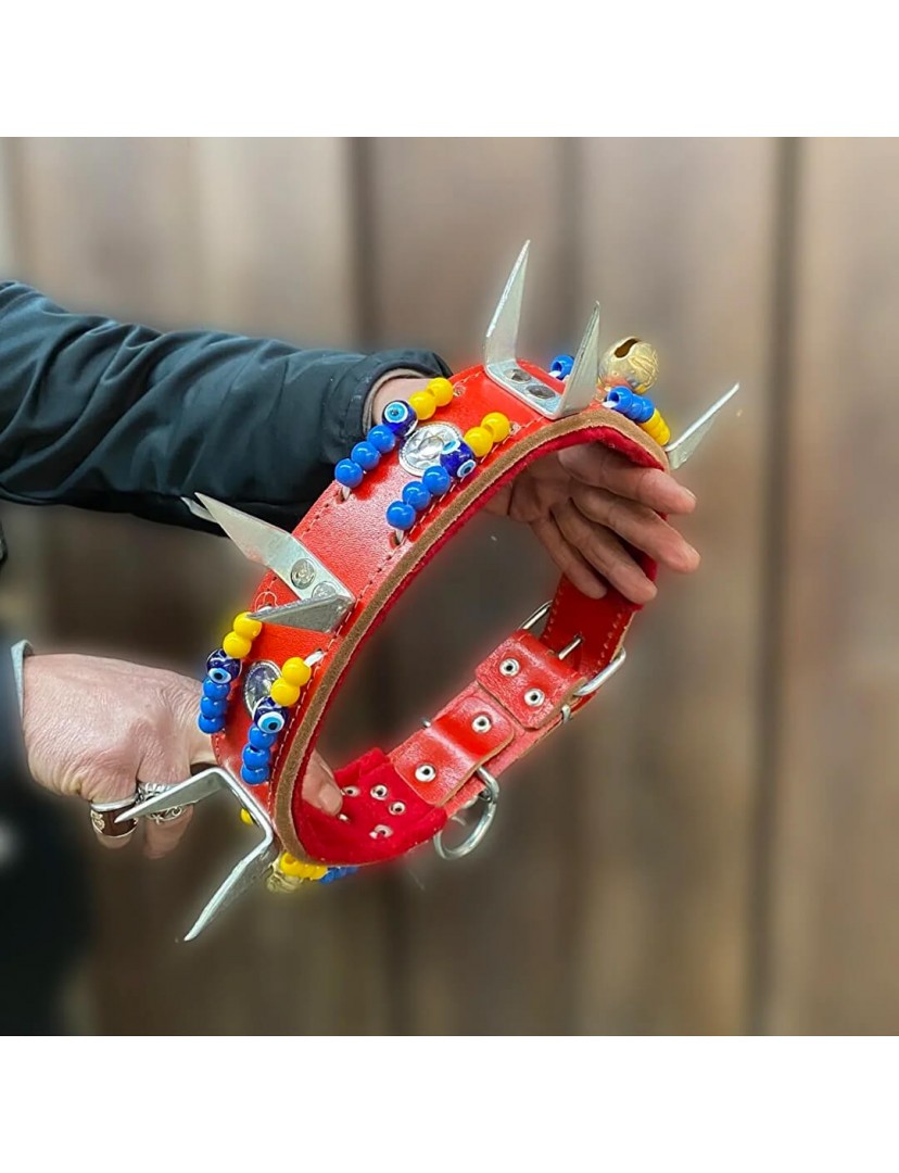 Kangal Köpek Tasması Çoban Zilli Hakiki Deri