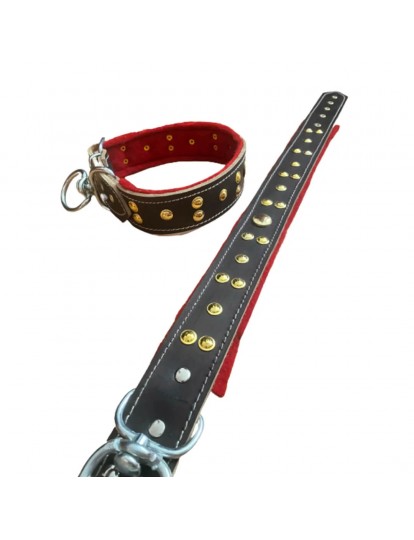 Deri Köpek Tasması Hakiki Manda Derisi 74 Cm