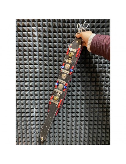 Kangal Köpek Tasması Çoban 2 Zilli Hakiki Manda Derisi 