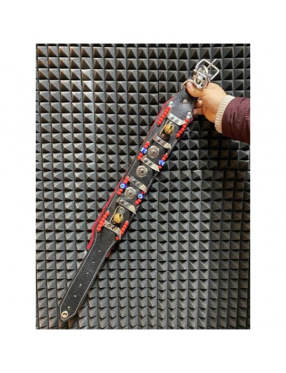 Kangal Köpek Tasması Çoban 2 Zilli Hakiki Manda Derisi 