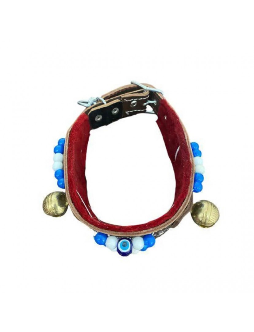 Yavru Deri Köpek Tasması 2 Zilli Siyah