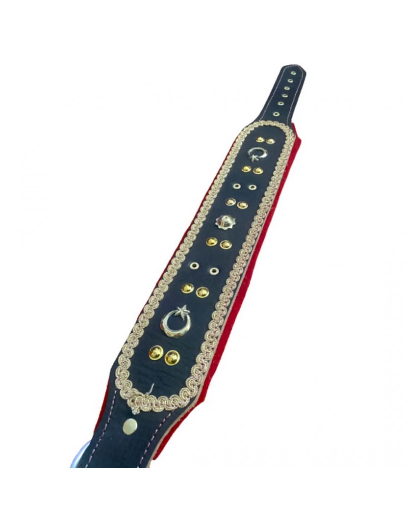 Geniş Köpek Tasması Hakiki Deri