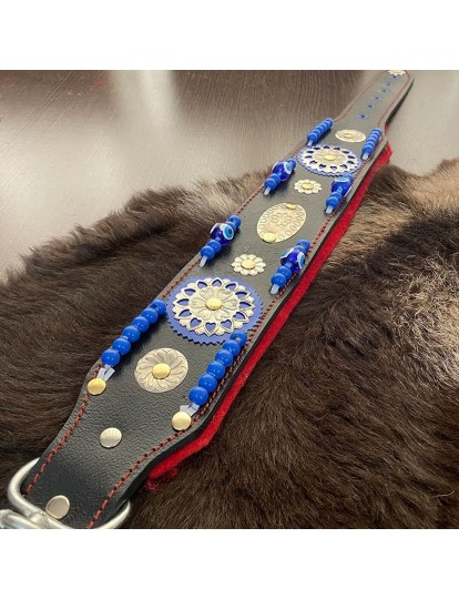 Geniş Deri Kangal Köpek Tasması Zilsiz Model Hakiki Manda Derisi